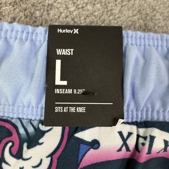 Hurley Boys Valerian Blue Board Shorts Size L 12-13 Surf Swim Trunks NWT - Picture 4 of 6